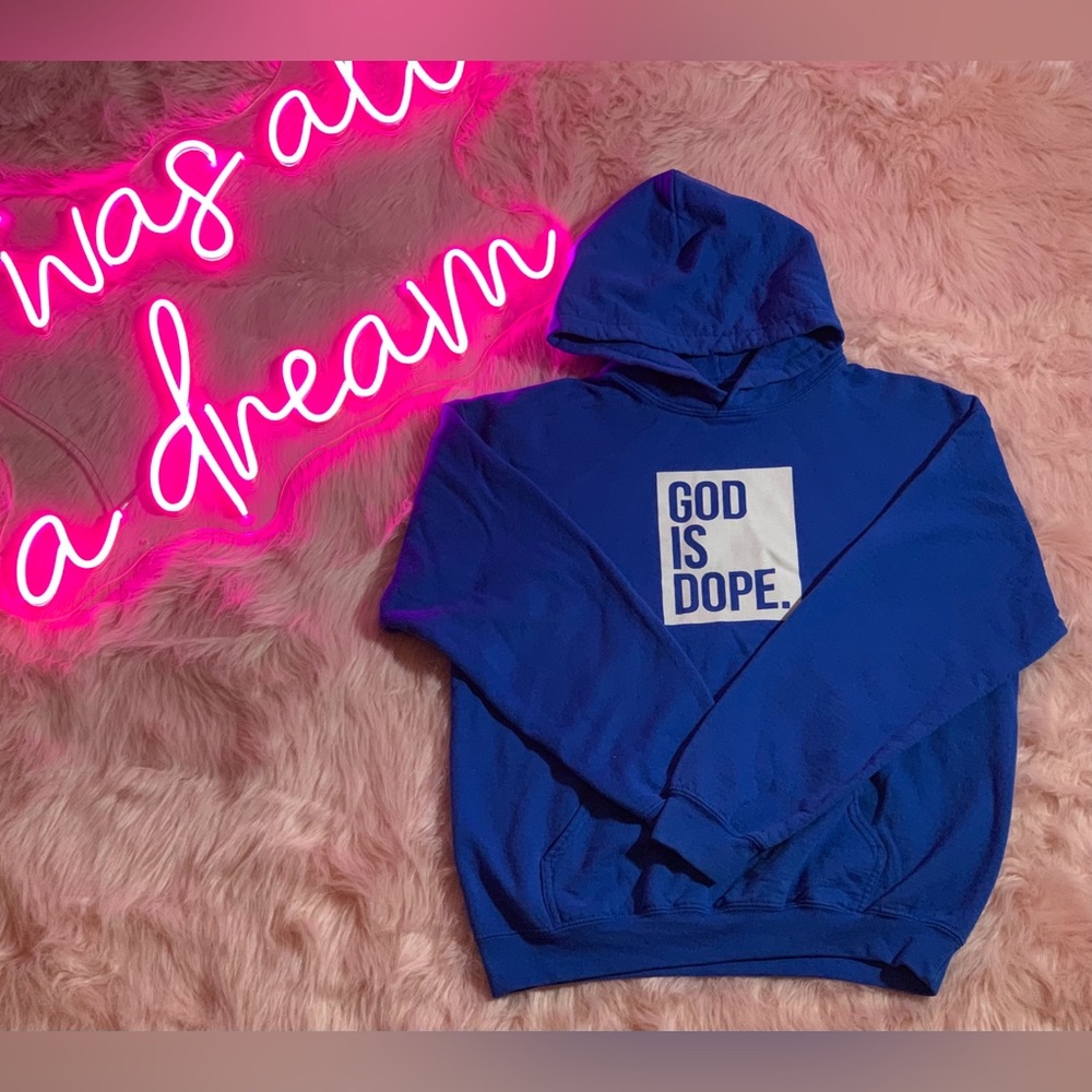 God Is Dope Blue Hoodie